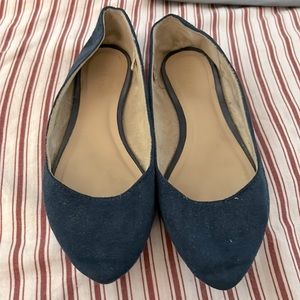 Navy blue flats